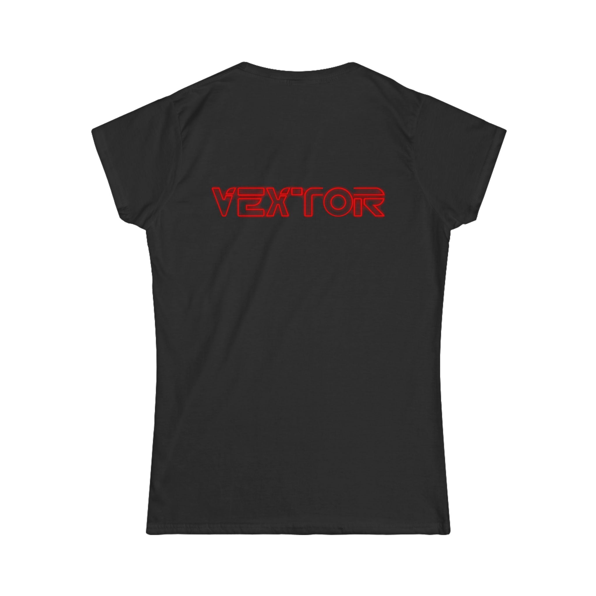 Vextor Tron Graphic Tee — Futuristic Neon Retro Women's T-Shirt