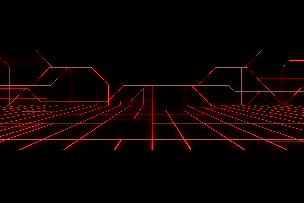 Neon red and black Tron-inspired background