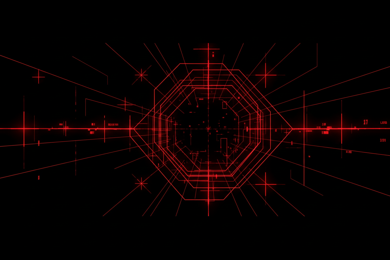 Neon red precision background