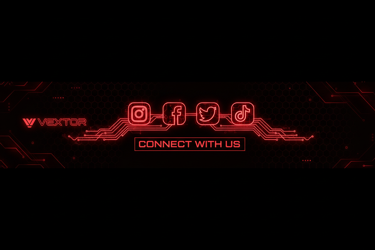 Red and Black Social Media Banner